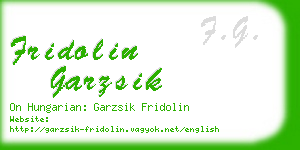 fridolin garzsik business card